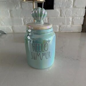 Rae Dunn Blue 'Hello Summer' Jar